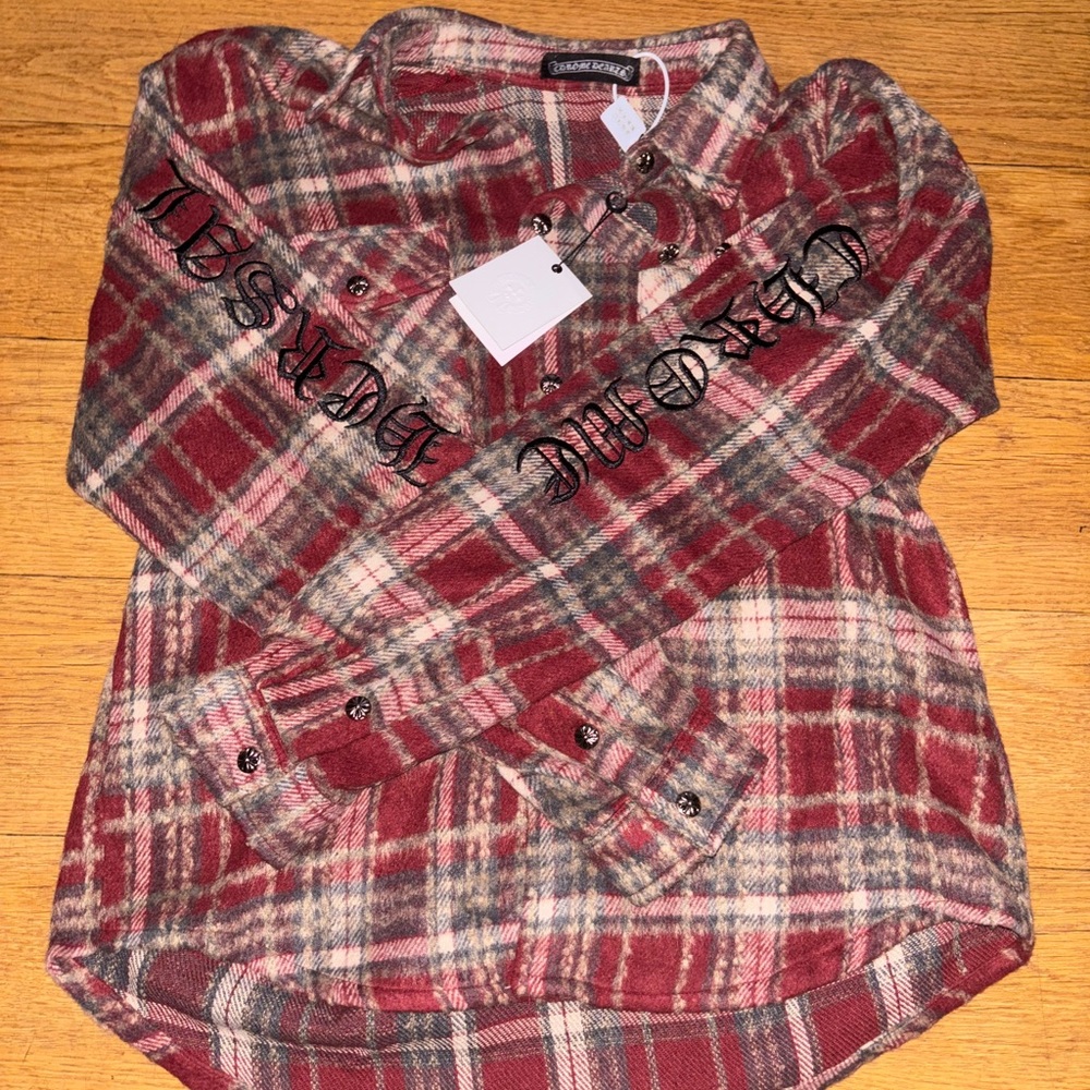 Chrome Red and Gray Plaid Shirt